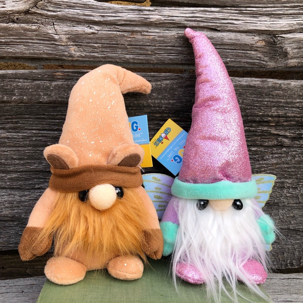 Set of Two Plush Gnomes - Pink and Tan Gnomies Avery Arlo NWT 2021 🩷🤎 from 2021
